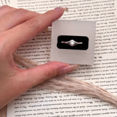 S925 Silver Eight-Pointed Star Zircon Ring